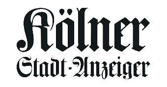 Blackletter-Logotext: Kölner Stadt-Anzeiger auf weißem Hintergrund.